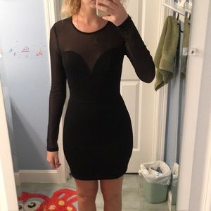 Forever 21 tight black mesh dress!